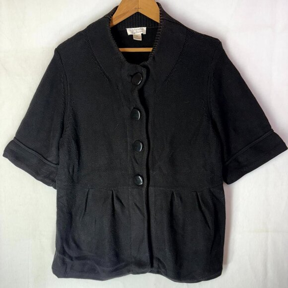 Christopher & Banks Sweaters - Christopher & Banks Babydoll Short Sleeve Knit Cardigan